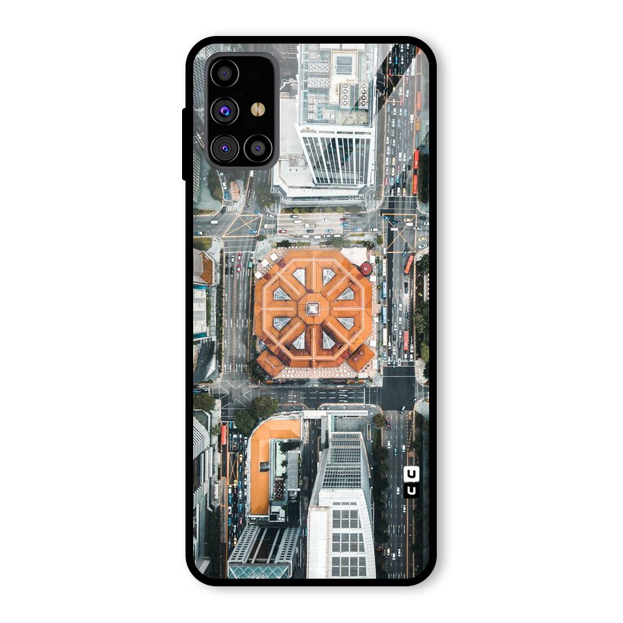 Orange Dome Glass Back Case for Galaxy M31s