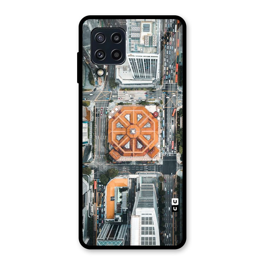 Orange Dome Glass Back Case for Galaxy M32