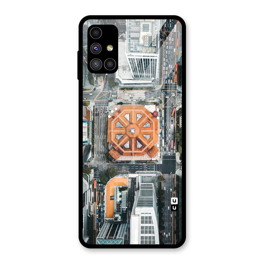 Orange Dome Glass Back Case for Galaxy M51