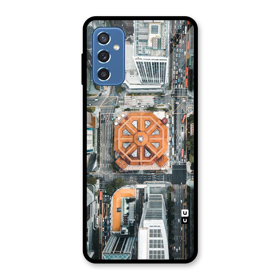 Orange Dome Glass Back Case for Galaxy M52 5G