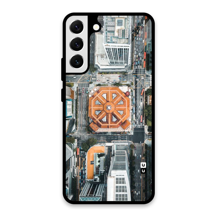 Orange Dome Glass Back Case for Galaxy S22 Plus 5G