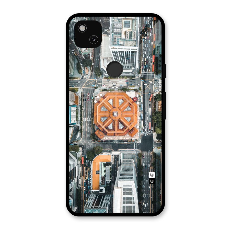 Orange Dome Glass Back Case for Google Pixel 4a