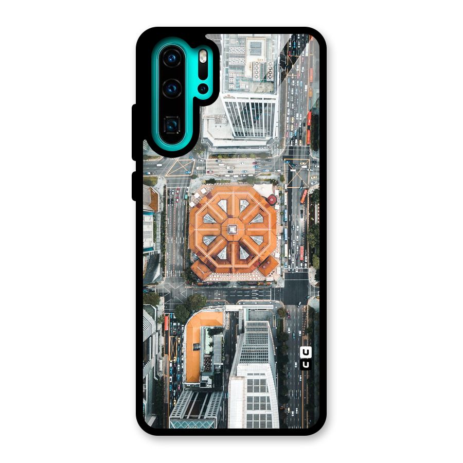Orange Dome Glass Back Case for Huawei P30 Pro