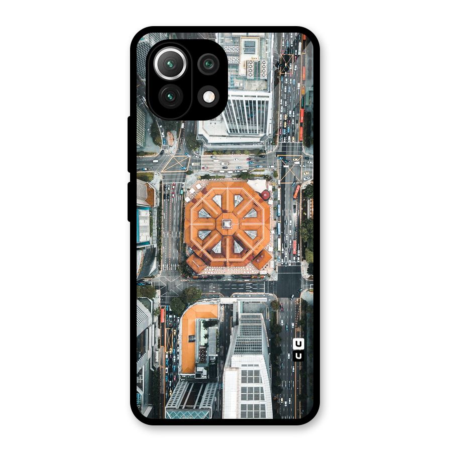 Orange Dome Glass Back Case for Mi 11 Lite