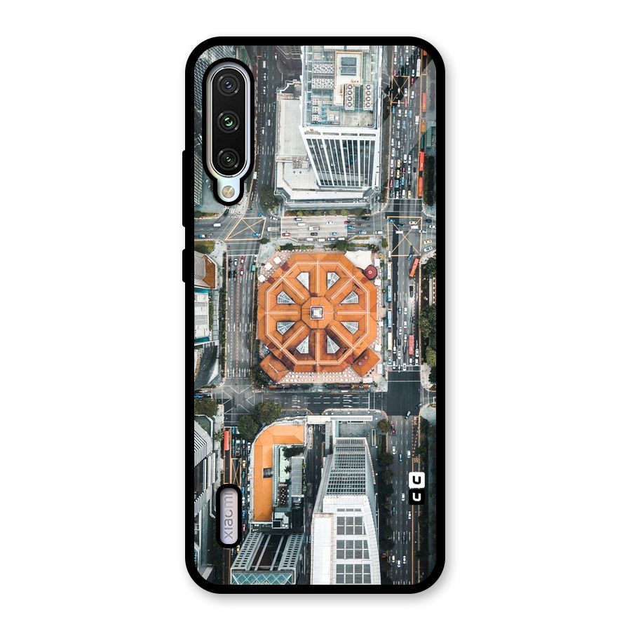 Orange Dome Glass Back Case for Mi A3
