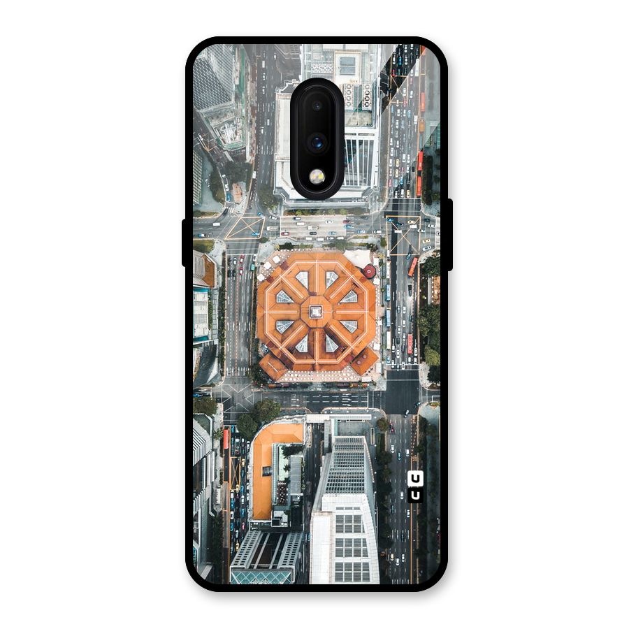 Orange Dome Glass Back Case for OnePlus 7