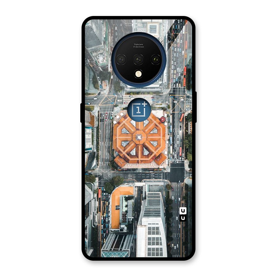 Orange Dome Glass Back Case for OnePlus 7T