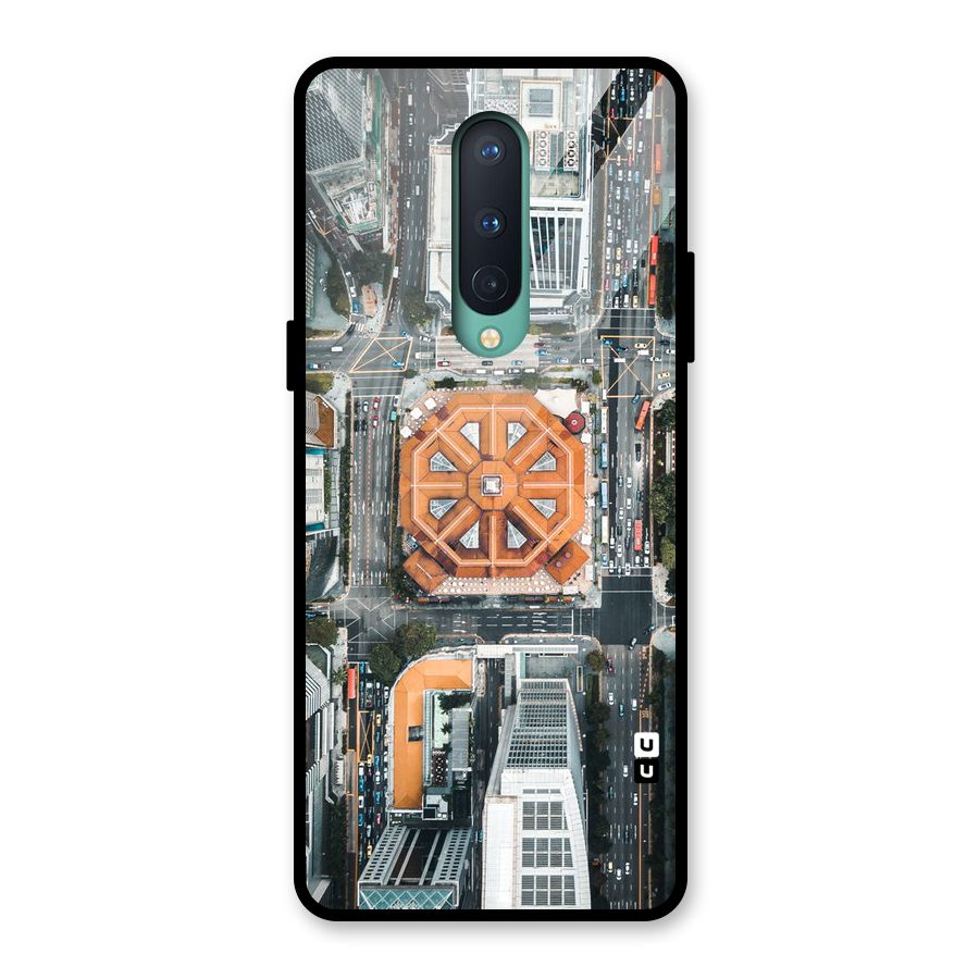 Orange Dome Glass Back Case for OnePlus 8