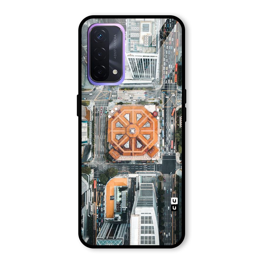 Orange Dome Glass Back Case for Oppo A74 5G