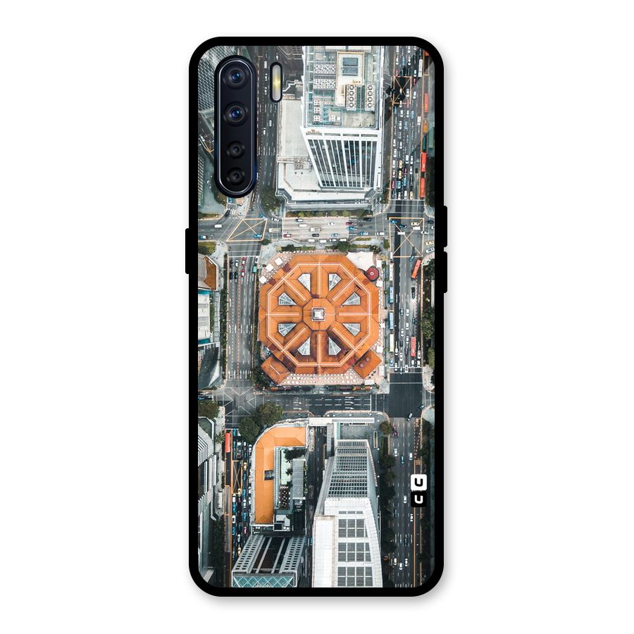 Orange Dome Glass Back Case for Oppo F15