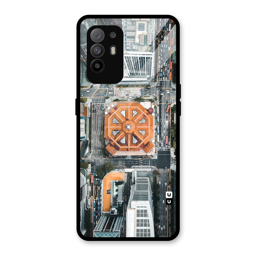 Orange Dome Glass Back Case for Oppo F19 Pro Plus 5G