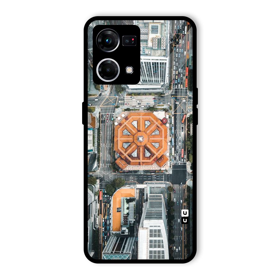 Orange Dome Glass Back Case for Oppo F21 Pro 4G