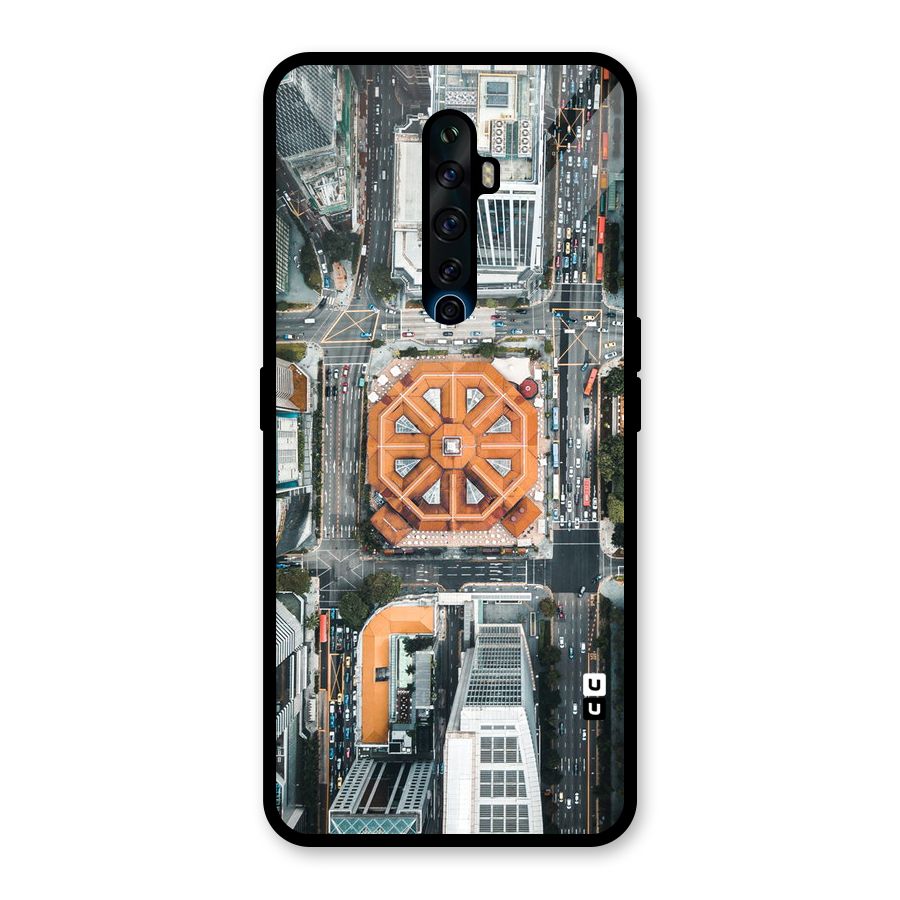 Orange Dome Glass Back Case for Oppo Reno2 F
