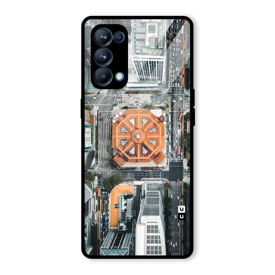 Orange Dome Glass Back Case for Oppo Reno5 Pro 5G