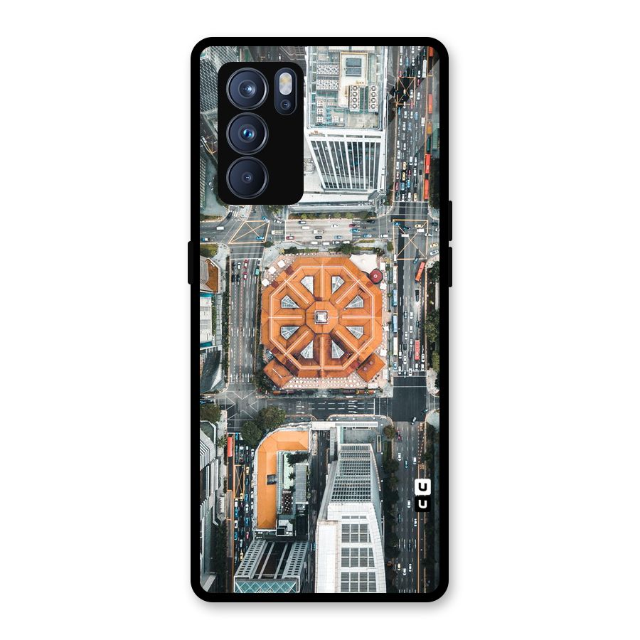Orange Dome Glass Back Case for Oppo Reno6 Pro 5G