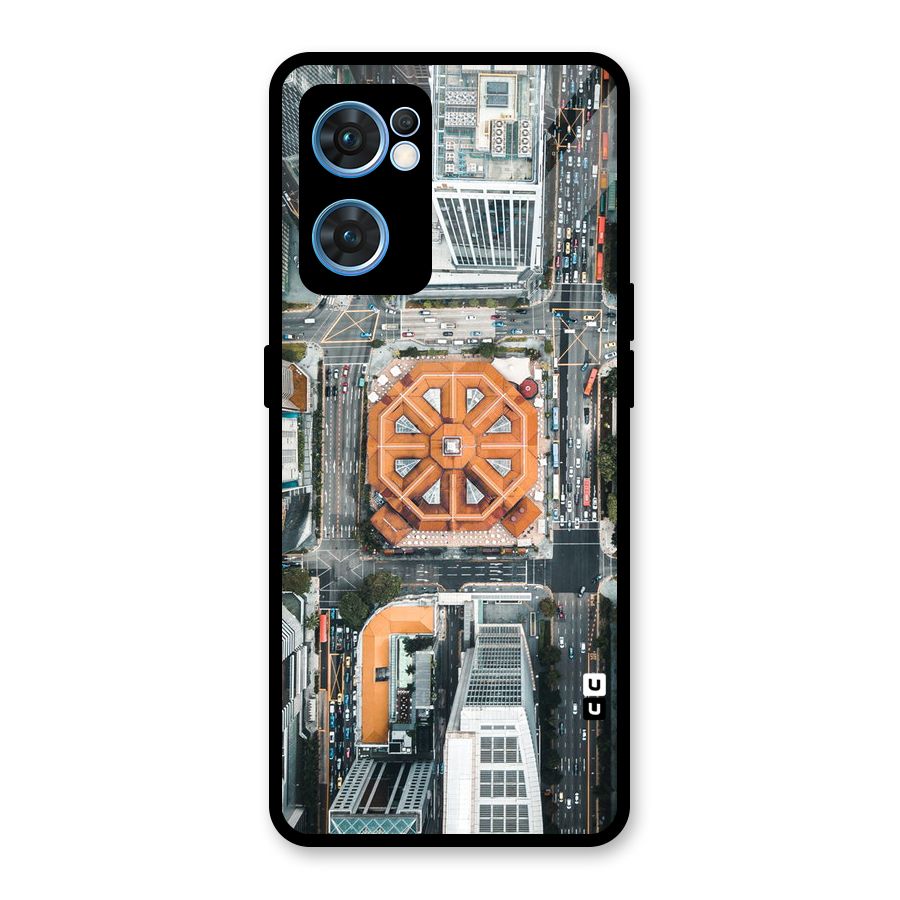 Orange Dome Glass Back Case for Oppo Reno7 5G