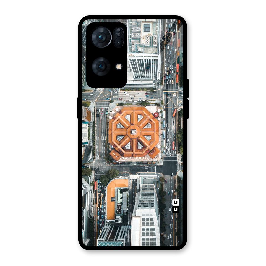 Orange Dome Glass Back Case for Oppo Reno7 Pro 5G