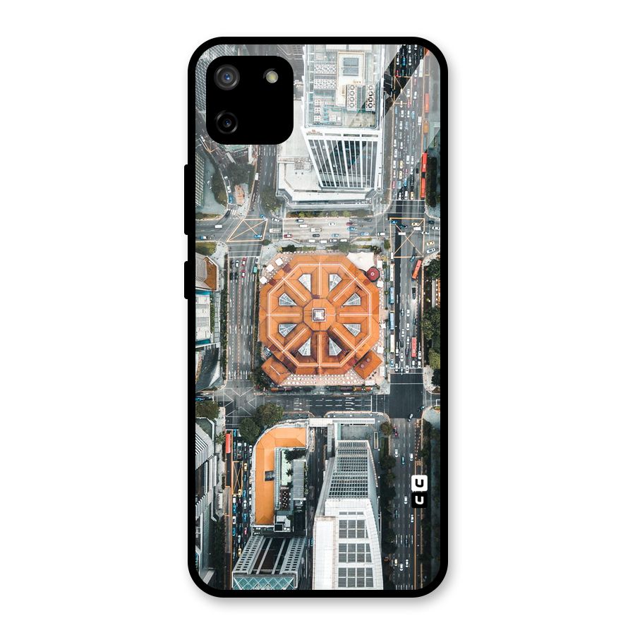 Orange Dome Glass Back Case for Realme C11