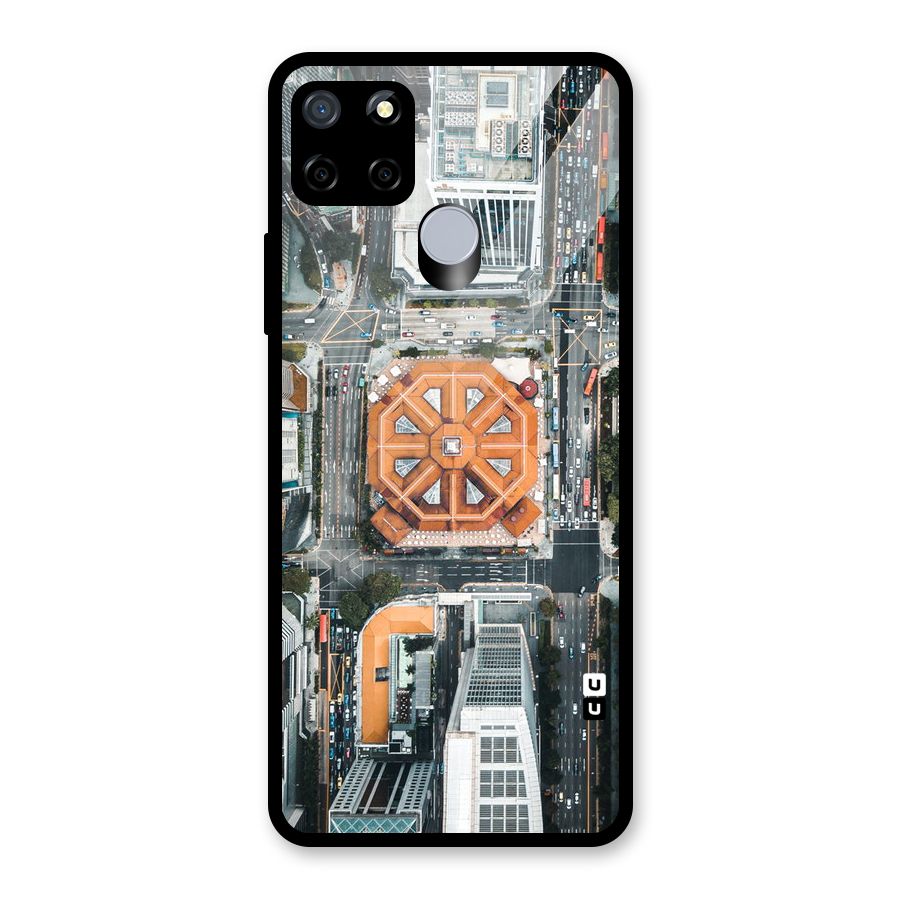 Orange Dome Glass Back Case for Realme C15