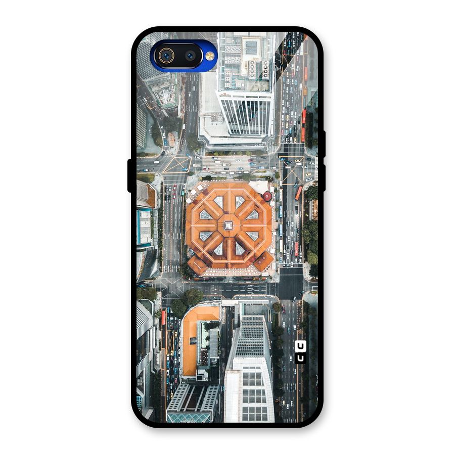 Orange Dome Glass Back Case for Realme C2