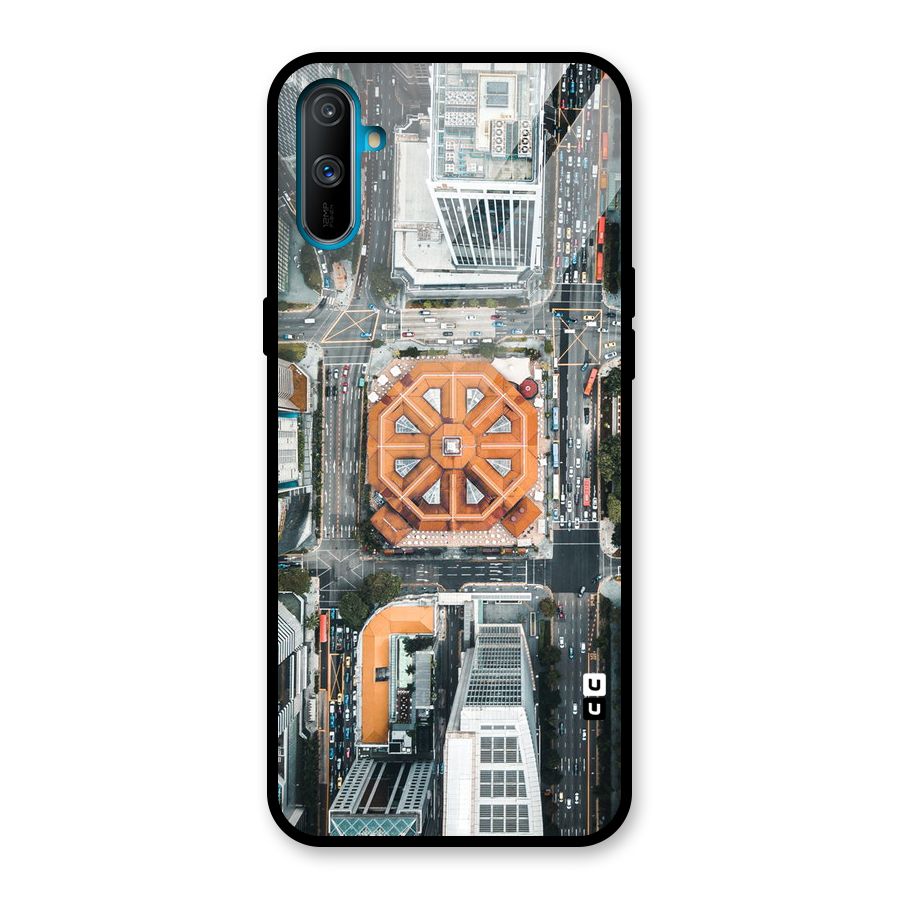 Orange Dome Glass Back Case for Realme C3