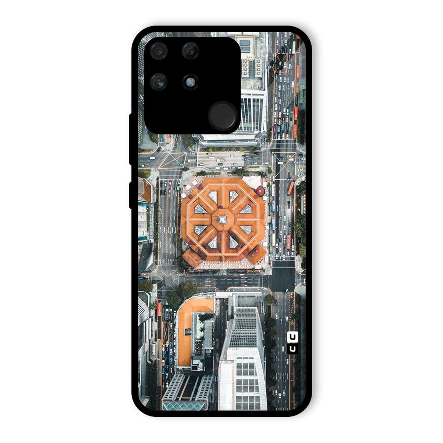 Orange Dome Glass Back Case for Realme Narzo 50A