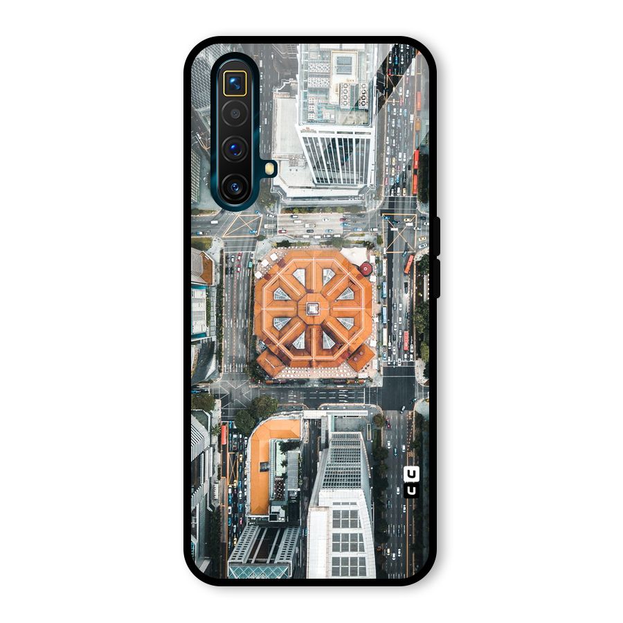 Orange Dome Glass Back Case for Realme X3
