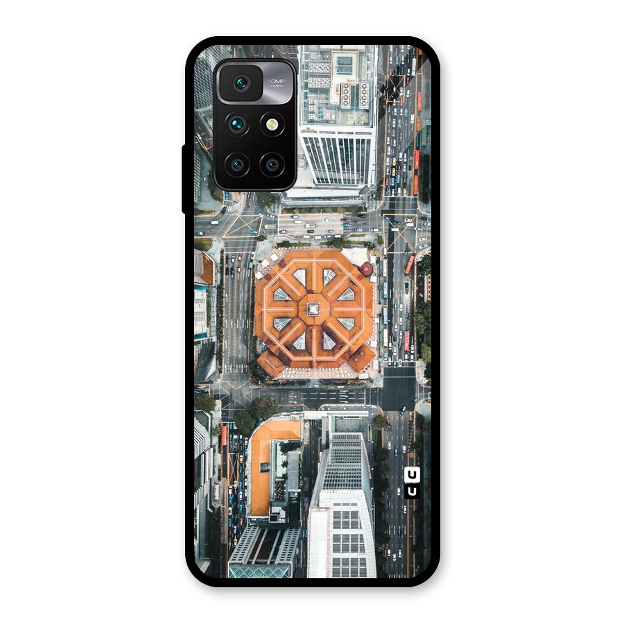 Orange Dome Glass Back Case for Redmi 10 Prime