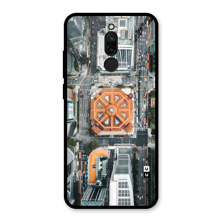 Orange Dome Glass Back Case for Redmi 8