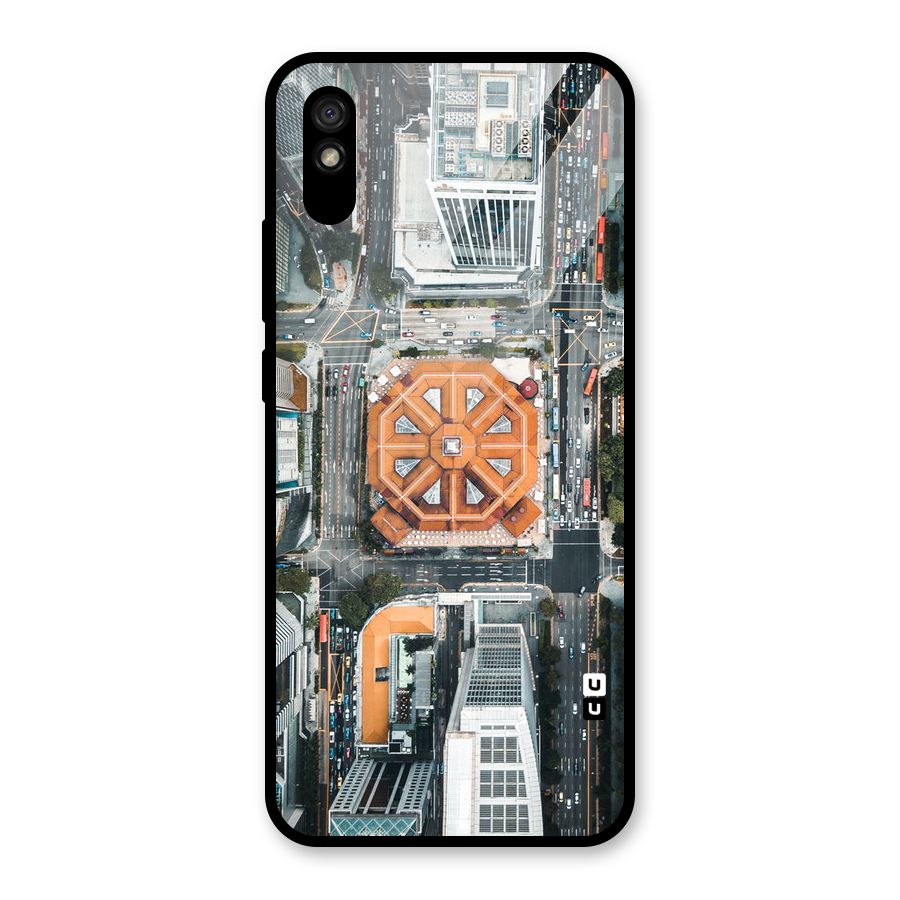 Orange Dome Glass Back Case for Redmi 9A