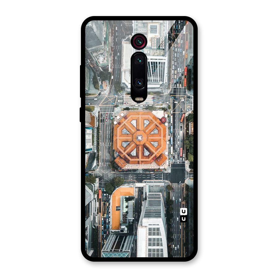 Orange Dome Glass Back Case for Redmi K20