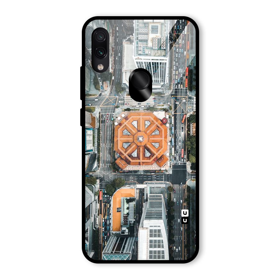 Orange Dome Glass Back Case for Redmi Note 7 Pro