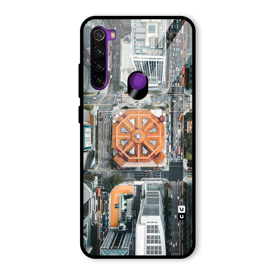 Orange Dome Glass Back Case for Redmi Note 8