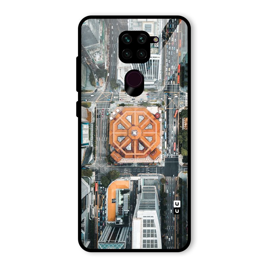 Orange Dome Glass Back Case for Redmi Note 9