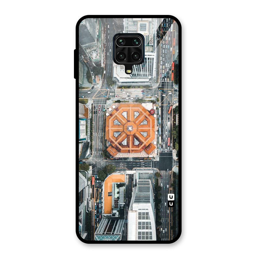 Orange Dome Glass Back Case for Redmi Note 9 Pro