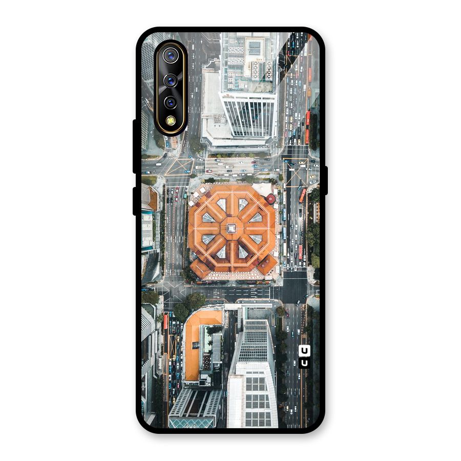 Orange Dome Glass Back Case for Vivo S1