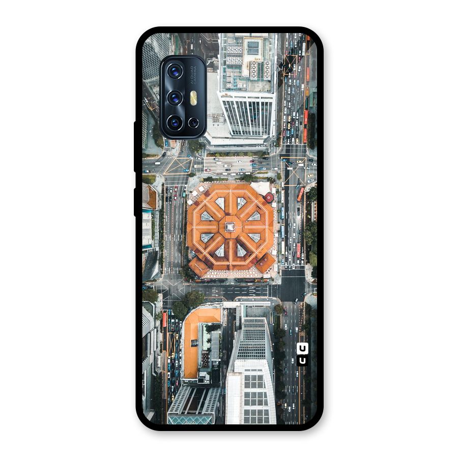 Orange Dome Glass Back Case for Vivo V17