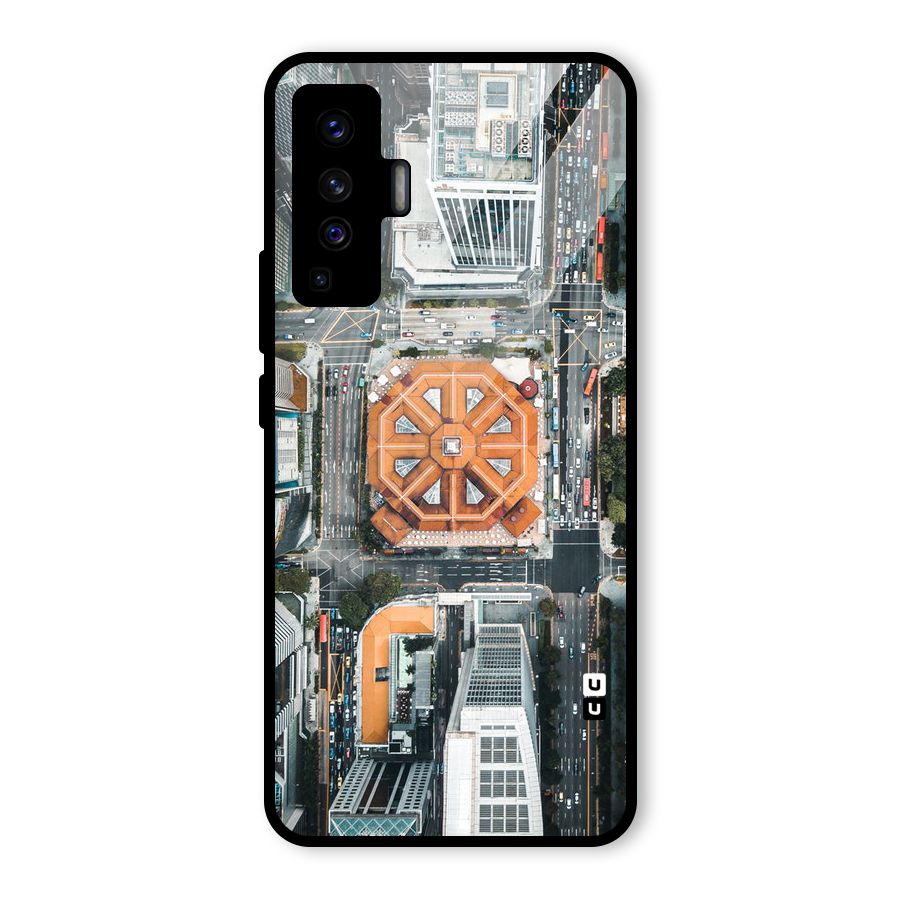 Orange Dome Glass Back Case for Vivo X50