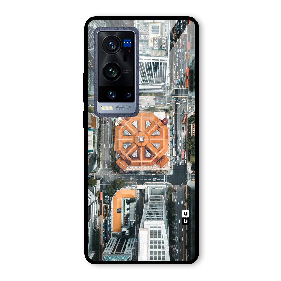 Orange Dome Glass Back Case for Vivo X60 Pro Plus