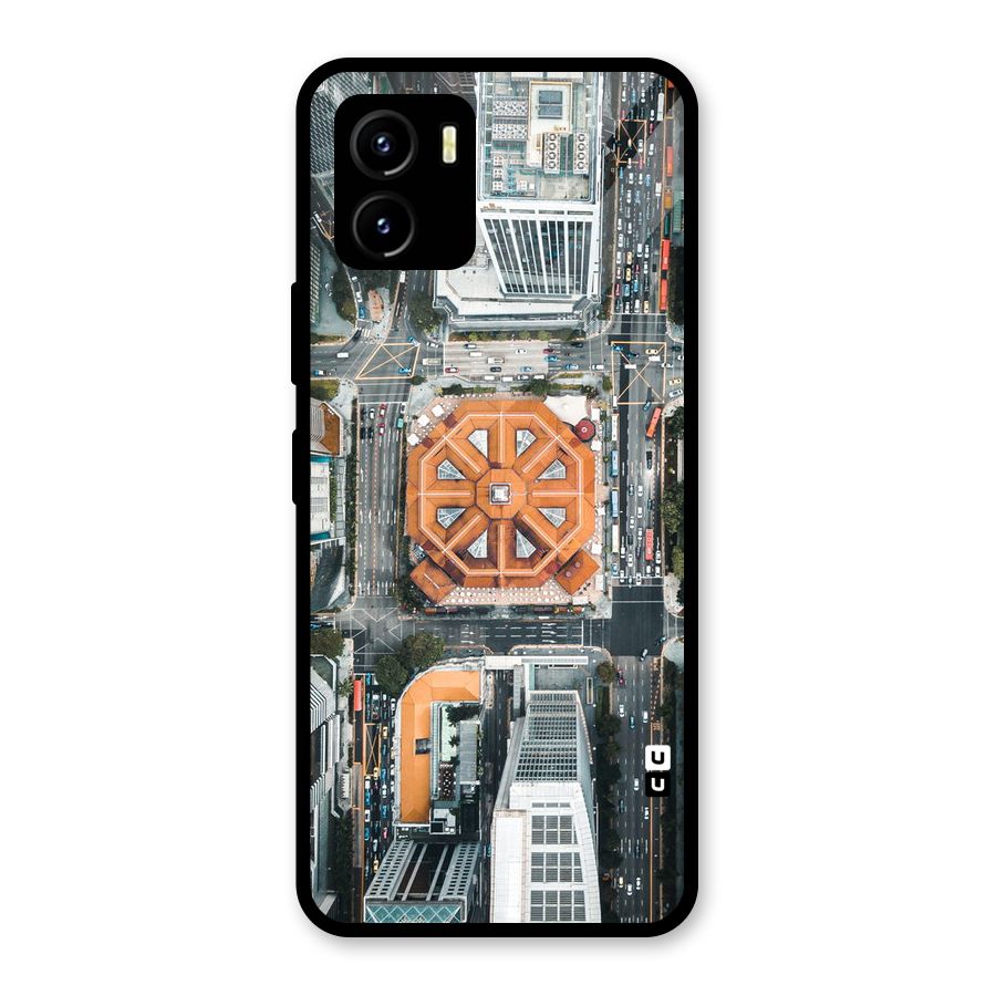 Orange Dome Glass Back Case for Vivo Y15s
