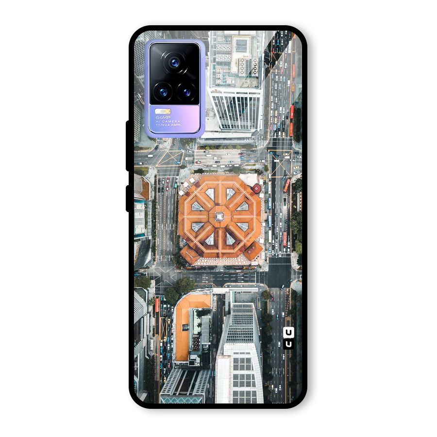 Orange Dome Glass Back Case for Vivo Y73