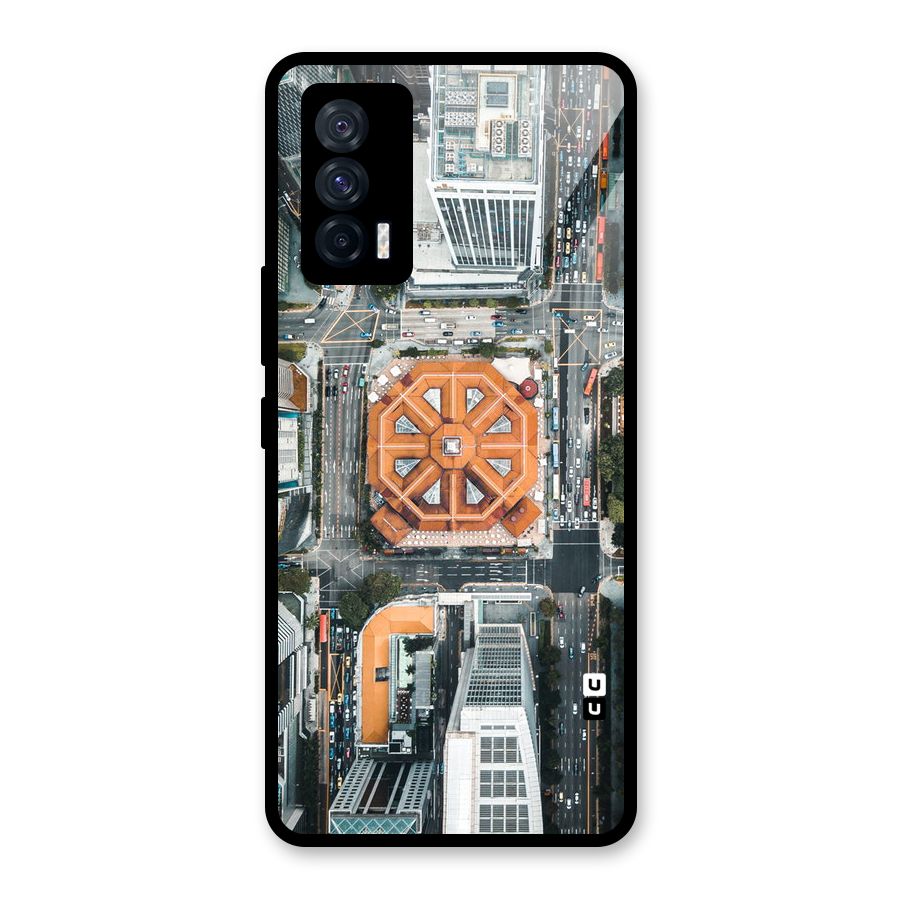 Orange Dome Glass Back Case for Vivo iQOO 7 5G