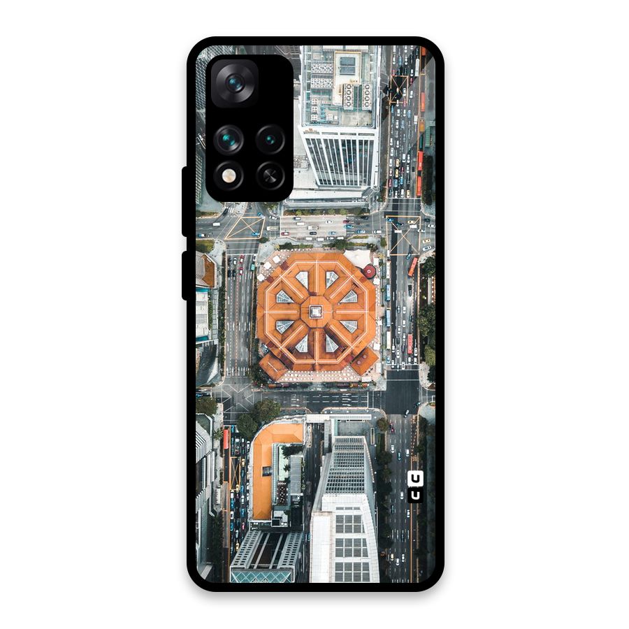 Orange Dome Glass Back Case for Xiaomi 11i HyperCharge 5G