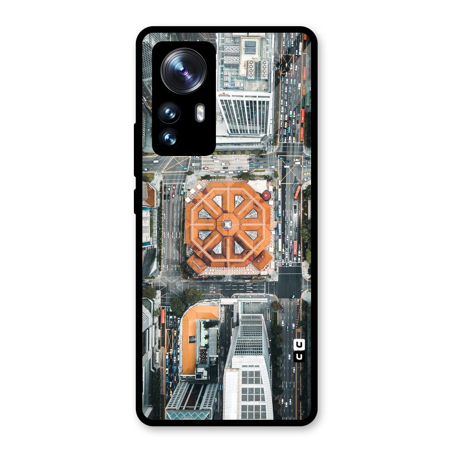 Orange Dome Glass Back Case for Xiaomi 12 Pro