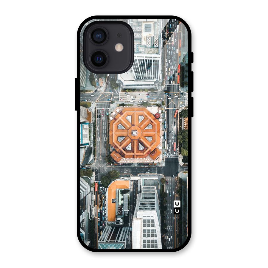 Orange Dome Glass Back Case for iPhone 12