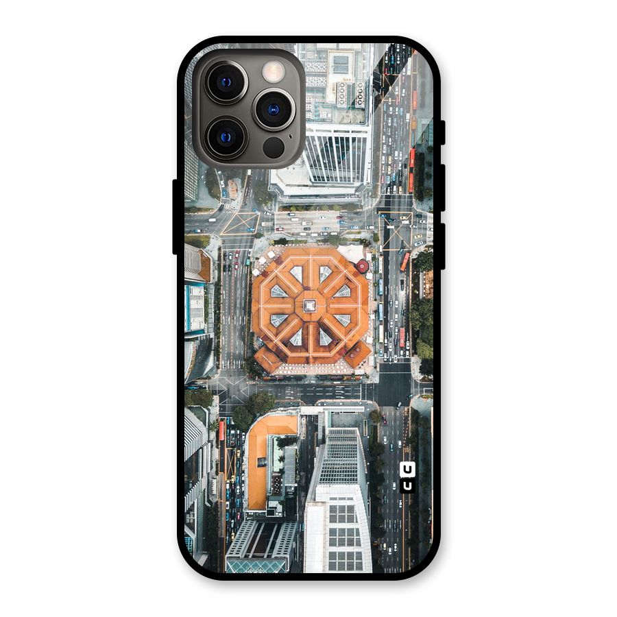 Orange Dome Glass Back Case for iPhone 12 Pro