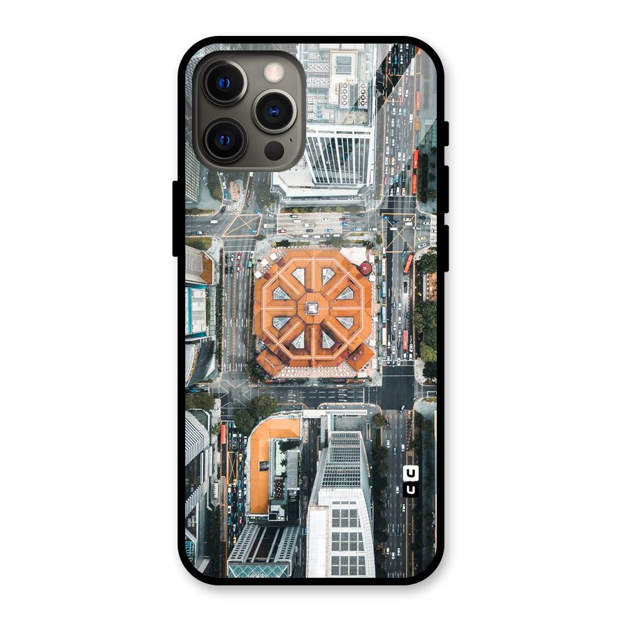 Orange Dome Glass Back Case for iPhone 12 Pro Max