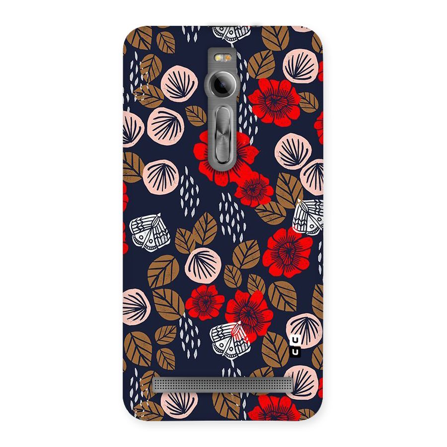 Orange Flora Back Case for Asus Zenfone 2