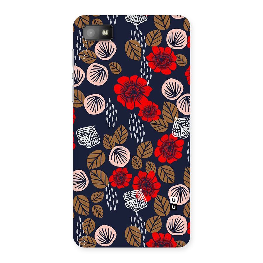 Orange Flora Back Case for Blackberry Z10