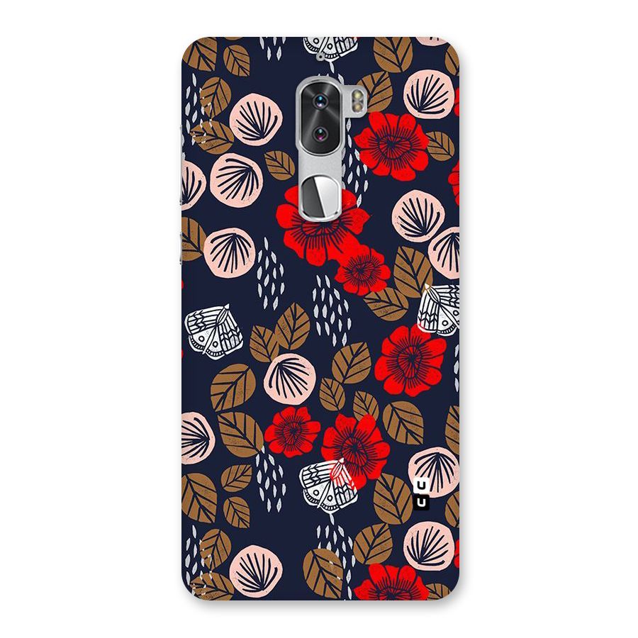 Orange Flora Back Case for Coolpad Cool 1